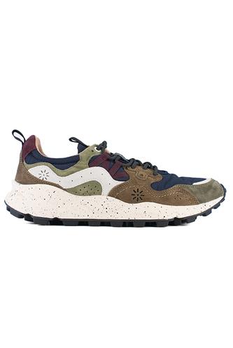Yamano 3 Brown Green Suede Navy Nylon White Leather, FLOWER MOUNTAIN