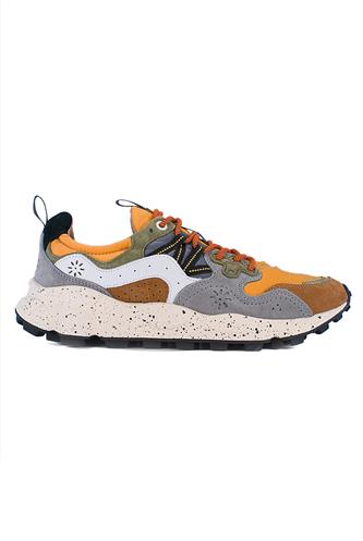 Yamano 3 Mustard Nylon Warm Brown Grey Suede White Leather, FLOWER MOUNTAIN