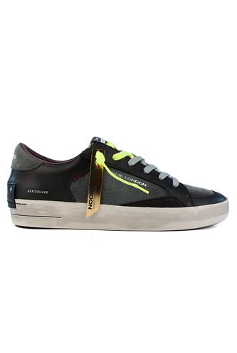 SK8 Deluxe Black Leather Grey Suede, CRIME LONDON