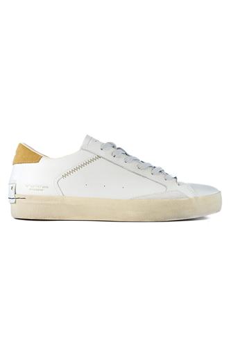 Distressed Desert Tan White Leather, CRIME LONDON