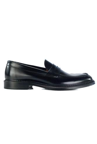 Moccasin Rois Black Leather, CERBERO